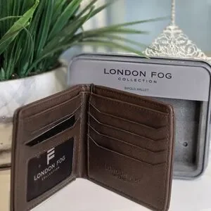 London Fog Bags London Fog Brown Leather Wallet With Stitching